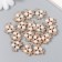 Decor for creativity plastic, rhinestones "3 pearls with leaves" set of 15 pcs 2x2 cm