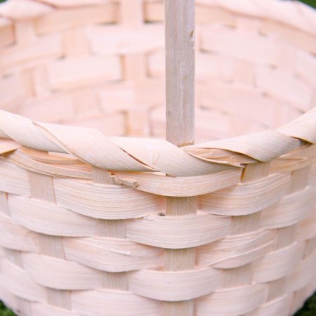 A set of baskets of woven, white, bamboo, 3 pcs.-2