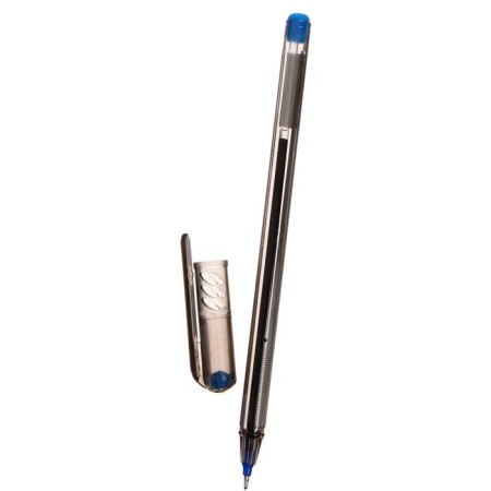 Ballpoint handle My-tech, 0.7 mm, blue rod, transparent, needle-to-write node body-1