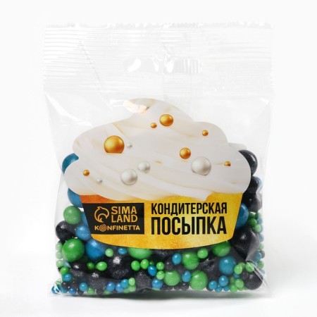 Sprinking soft shiny: blue, green, black, 50 g.-5