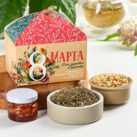 Good health "for inner peace" Cedar nut 30 g, jam 30 g, tea 20 g 100
