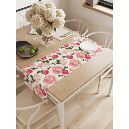 The path on the table "Queen of Flowers", Oxford, size 40x145 cm