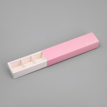 Box for sweets, confectionery packaging, 5 cells, “polka dots”, 5 x 21 x 3.3 cm-2