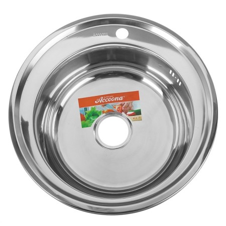 Kitchen car washing accoona AB5151, mortise, round, thickness 0.6 mm, 510x165 mm, glossy