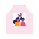 Apron of a kitchen with a photo print "Lovers", adjustable, size OS