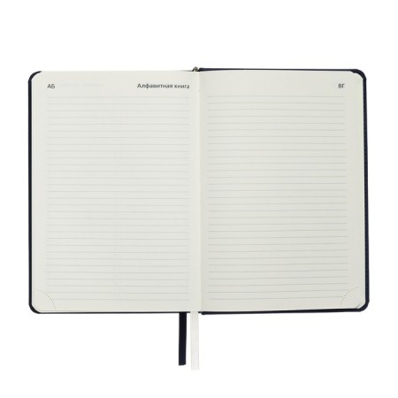 Leduced A5, 160 sheets, Devente.emblem, solid cover of artificial leather with foam rubber, liescap, block 70 g/m2, blue-8