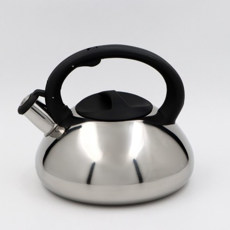 A kettle with a stainless steel stainless steel “shine”, 2.8 liters, chrome -colored color