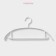 Shoulders - hangers with an anti -excaning lining of a share, 40 × 19.5 cm, 5 pcs, white color