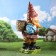 Garden figure "A peasant with a basket behind him" 80x40cm