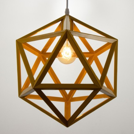 Lamp Bayerlux "Geometry" E27 1x40W yellow 35x35x35-135 cm-2