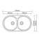 Kitchen car wash Accoona AB4479B, mortise, double, thickness 0.6 mm, 790x440x165 mm, glossy