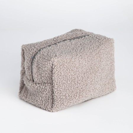 Women's road cosmetic bag with a Textura lining, gray color-3