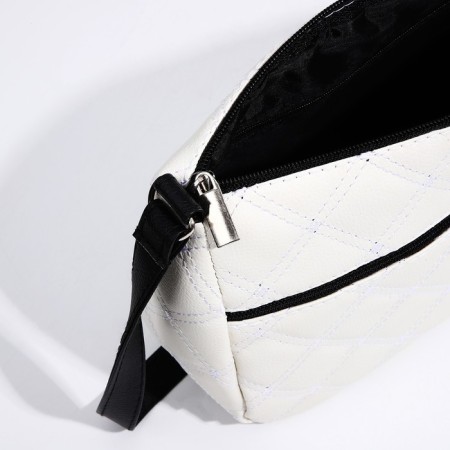 Cross-Bodi bag, outer pocket, white color-4