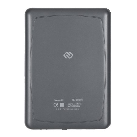 Digma K1, 6 "E-Ink, HD, 1024x758, 600 MHz, 4 GB, Micro SDHC, Gray.-1