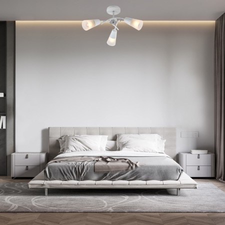 Lamp on the ESCADA rod, 1109/3P White. 3x40W, E14, 520x520x240 mm, white/chrome color-3