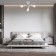 Lamp on the ESCADA rod, 1109/3P White. 3x40W, E14, 520x520x240 mm, white/chrome color
