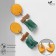 Earrings Assorted "Vacanda" style, abstraction, color