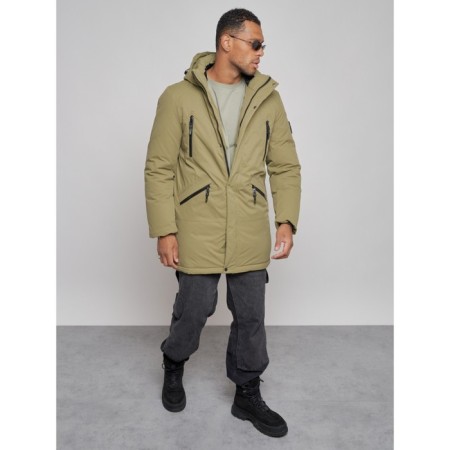 Extensive male winter park, size 56, green color-8