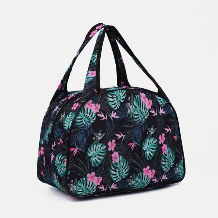 Road bag with lightning, black/green color