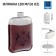 Alcohol flask "Huntsman", stainless steel, cover, gift, 180 ml, 6 oz