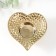 Ceramics candlestick per 1 candle "Heart" d = 4 cm gold 10.2x10.2x4.3 cm