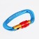 Carabiner with a clutch, 10x6 cm, 25 kn, blue