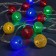 Girland “thread” 4 m with nozzles “ball mesh”, ip20, transparent thread, 20 LED, glow of multi, 8 modes, 220 V