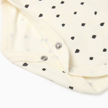 Body with short sleeve, beige color, height 68 cm (3-6 months)-3