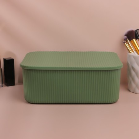 Organizer for storing cosmetic supplies, with a lid, 24 × 16.5 × 9.2 cm, color mix-4