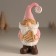Polystone souvenir "Santa Claus with a ginger bell" Pink 9.5x9x20 cm
