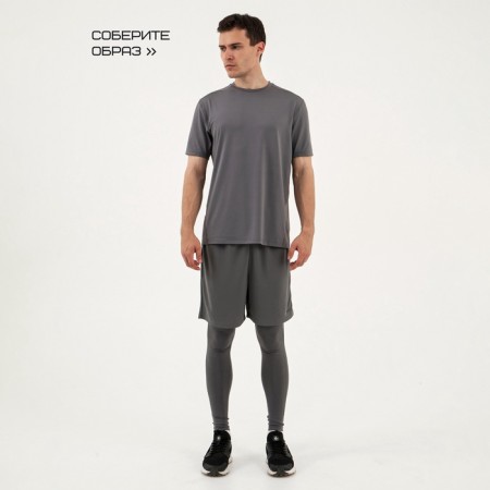 Men's t -shirt with inserts, basic, size m (48), gray color-7
