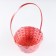 Wicker basket 19x19/32 cm, coral, bamboo