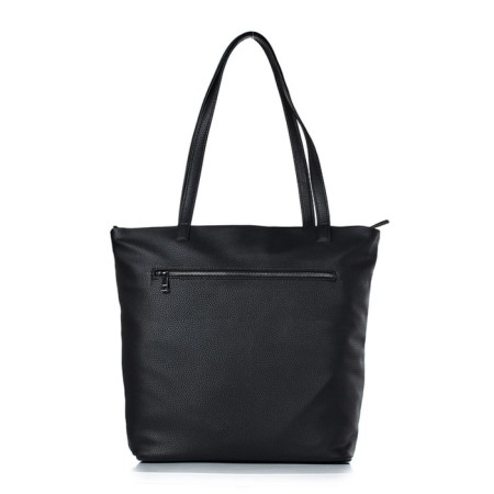 Youth bag, artificial leather, 420x330x140 cm, black/olive-2