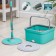 Mop with spin and bucket, microfiber nozzle, compact