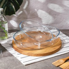 A set of baking shapes and baking of the heat -resistant glass “Fuego”, 1.5/3 l, 2 pcs