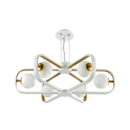 Avola chandelier, 6x40W G9, white color, gold-4