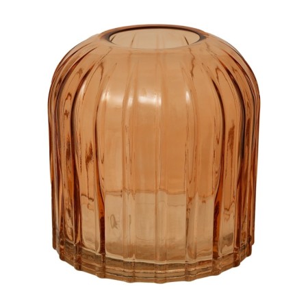 Decorative vase of glass "Relief", 145 × 145 × 160 mm, color peach color-2