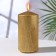 Candle - cylinder "Vintage", 5x10 cm, gold