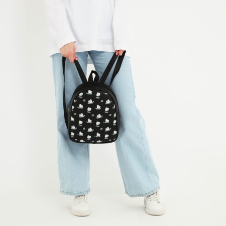 Baby backpack for artificial leather girl "Ducks on the skate" 27x23x10 cm-7