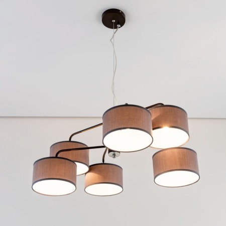 Suspended chandelier Citilux "Form" CL428261, 6x60W, E27, brown color-18