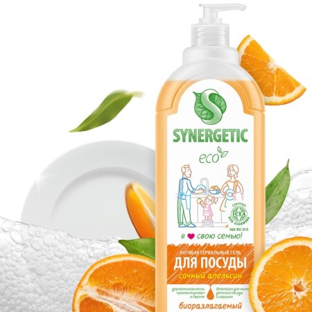 Synergetic orange, with antibacterial effect, 1 liter of dishes-1