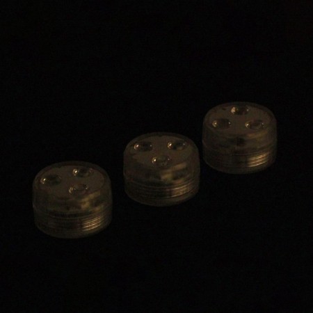 Waterproof lamp minimal mini, 3 x 1.9 cm, 3 pcs, from CR2032 (in set), remote control, rgb, IP68-12