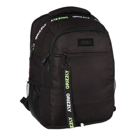 Youth backpack 42 x 31 x 22 cm, Grizzly, ergonomic back, laptop department, black-1