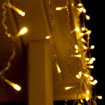 Garland "fringe" 3 × 0.9 m, IP44, UMS, transparent thread, 232 LED, glow warm white, 220 V-2