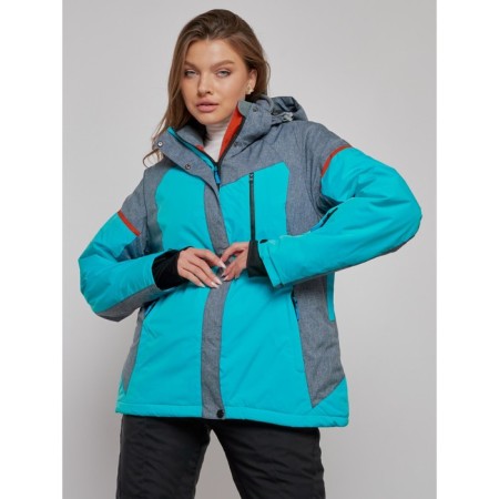 Ski jacket female winter, size 54, turquoise color-1