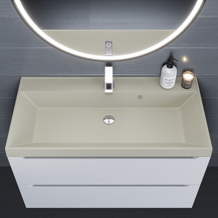 Quartz sink Uperwood Classic Quartz, 100 cm, beige matte, lin-6