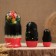 Nesting doll "mountain ash", black scarf, 3 puppet, 12 cm
