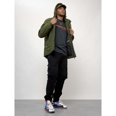 Sports male jacket, size 54, khaki color-8