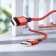 Cable Borofone BX54, microUSB - USB, 2.4 A, 1 m, nylon braid, red