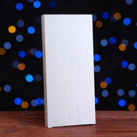 Gift box for chocolate tiles, with a window, silver, 17 x 8 x 1.4 cm-5